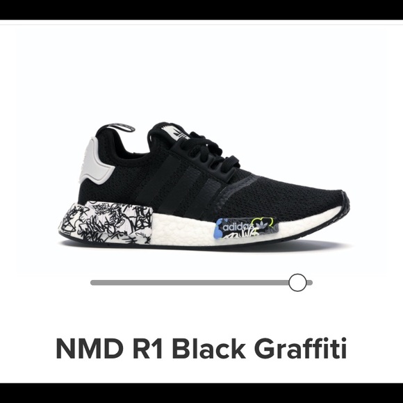 nmd r1 black graffiti